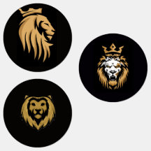 Majestätische Emblem-Kunst, die einen selbstsicher