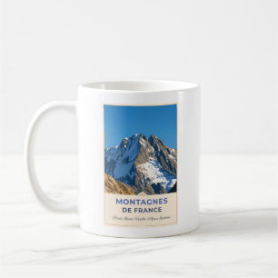 Majestätische Gipfel der französischen Alpen Kaffeetasse