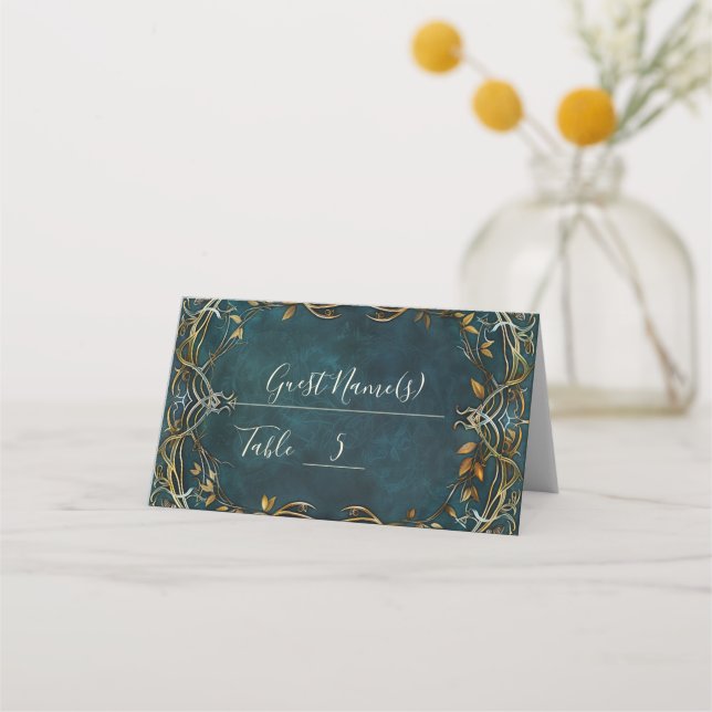 Majestätische Hochzeit in Mittelerden Platzkarte (Vorderseite)