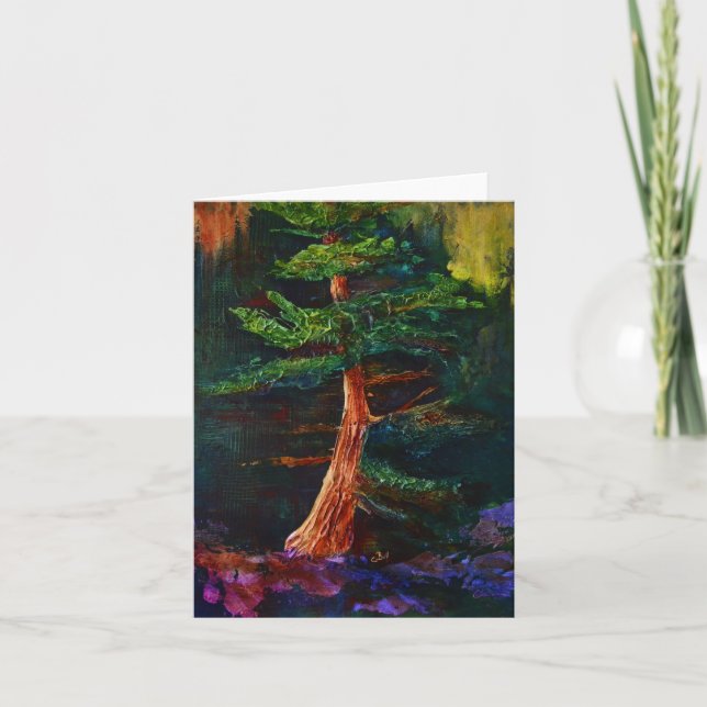 Majestätische Kiefer-Kunst-Karte Karte (Vorderseite)