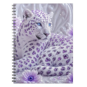 Majestätische königliche violette Juwel-Leopard-Ku Notizblock