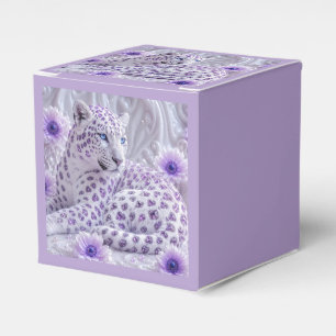Majestätische königliche violette Juwelen-Leopard- Geschenkschachtel