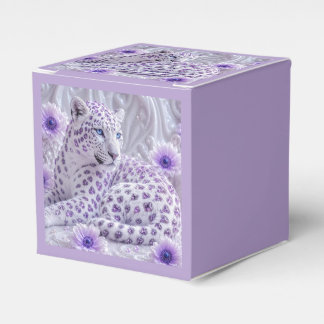 Majestätische königliche violette Juwelen-Leopard- Geschenkschachtel