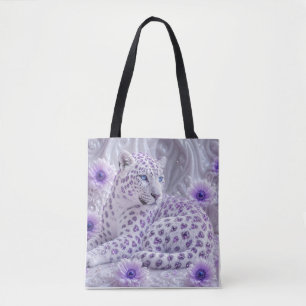 Majestätische königliche violette Juwelen-Leopard- Tasche
