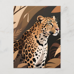 Majestätische Leopard-Jungle-Wildnis Postkarte