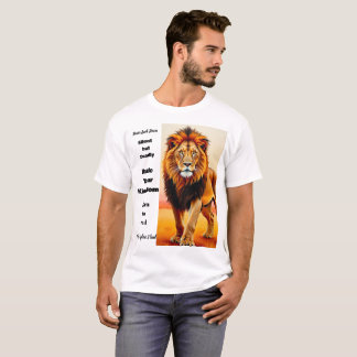Majestätische Lion King Inspirierende Zitat-Kunst T-Shirt