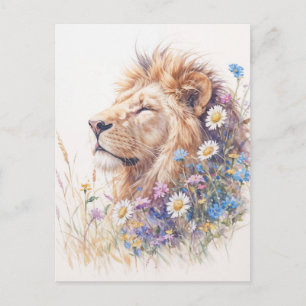 Majestätische Löwen-Wildblume Botanisch Postkarte