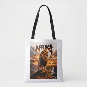 Majestätische Löwen-Wildlife-Kunst-Tragetasche Tasche