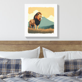 Majestätische Löwenwandkunst Leinwanddruck
