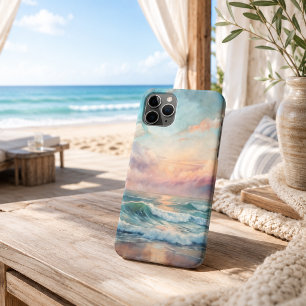 Majestätische Meeresuntergangswellen Aquarell Küst Case-Mate iPhone Hülle