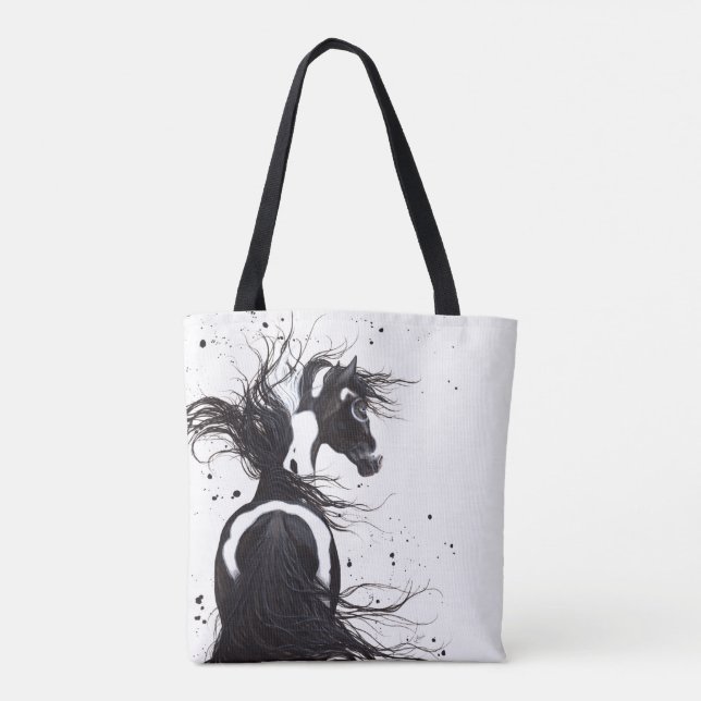 Majestätische Pinto-Farben-PferdeTasche durch Tasche (Rückseite)