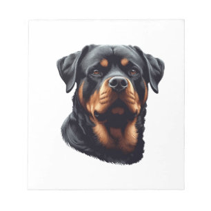 Majestätische Rottweiler-Hundekunst Notizblock