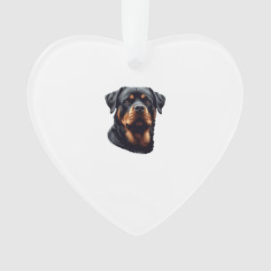 Majestätische Rottweiler-Hundekunst Ornament