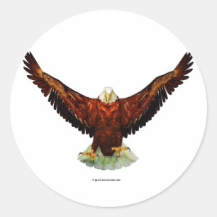 Majestätische runde Aufkleber Eagles