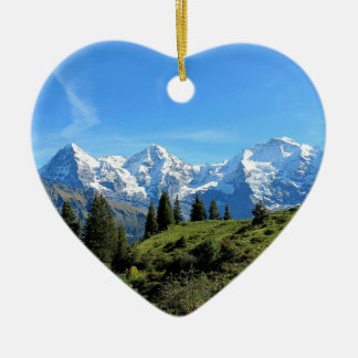Majestätische schöne Berge der Schweiz Keramik Ornament