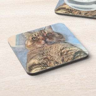 Majestätische Tigerkatze Getränkeuntersetzer