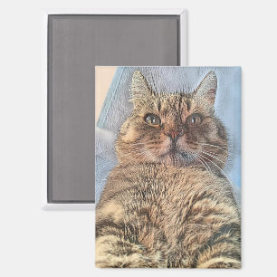 Majestätische Tigerkatze Magnet