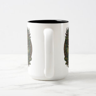Majestätische Waldhirsch-Natur-Wildlife-Kunst Zweifarbige Tasse
