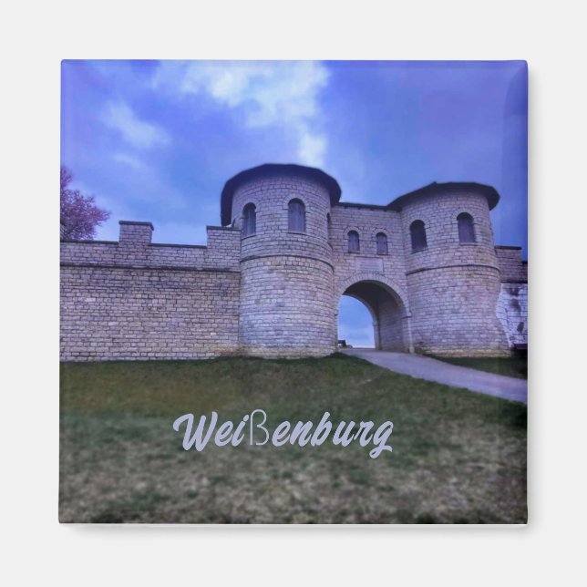 Majestätische Weissenburg  Ein Premium Magnet (Vorne)