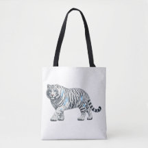 Majestätische Weißer-Tiger-Wildlife-Art-Tragetasch