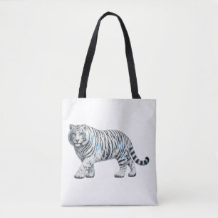 Majestätische Weißer-Tiger-Wildlife-Art-Tragetasch Tasche