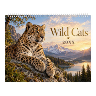 Majestätische Wildkatzen-Wildtierfotografie Kalender