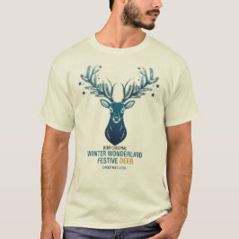 Majestätische Winter-Wunderland-Hirsche Festtagsmo T-Shirt