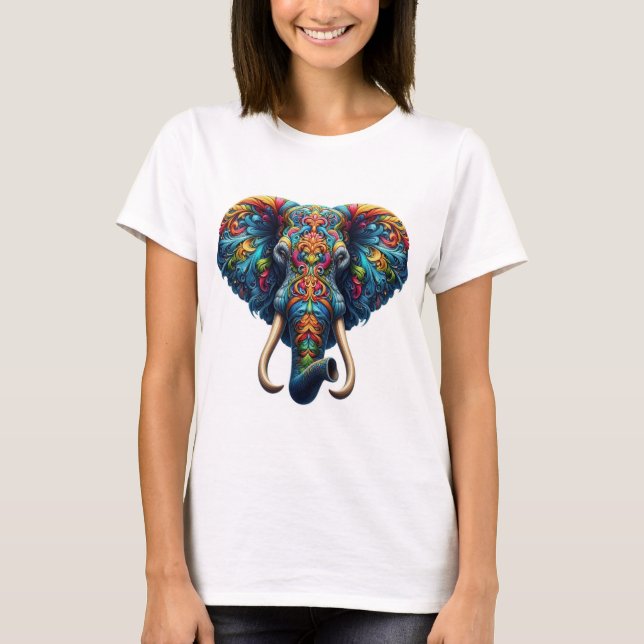 Majestätische Wirbel des Elefanten T-Shirt (Vorderseite)