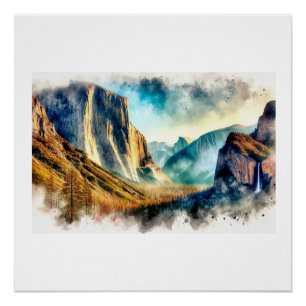 Majestätische Yosemite-Landschaft, Poster