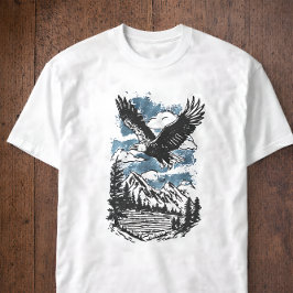 Majestätischer Adler Bergsee Natur Wildnis  T-Shirt