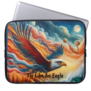 Majestätischer Adler Fliegt wie ein Adler Fantasy- Laptopschutzhülle