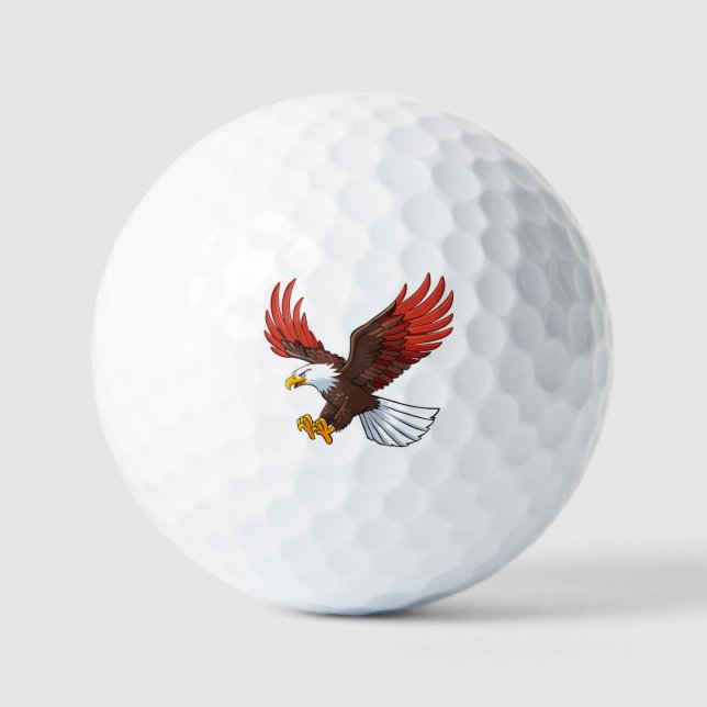 Majestätischer Adler im Flug Golfball (Vorderseite)