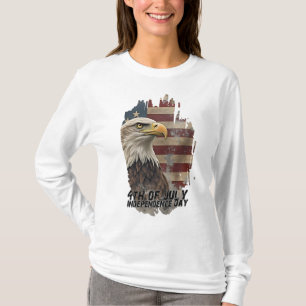 Majestätischer Adler und Flagge – Geist der Freihe T-Shirt