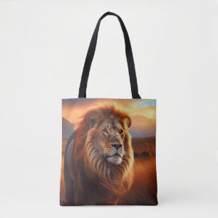 Majestätischer afrikanischer Löwe bei einem Sereng Tasche