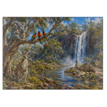 Majestätischer australischer Wildtier-Wasserfall