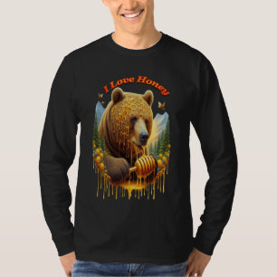 Majestätischer Bär, der sich auf den herrlichen Ho T-Shirt