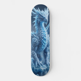 Majestätischer blauer Eisdrache Skateboard