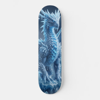 Majestätischer blauer Eisdrache Skateboard