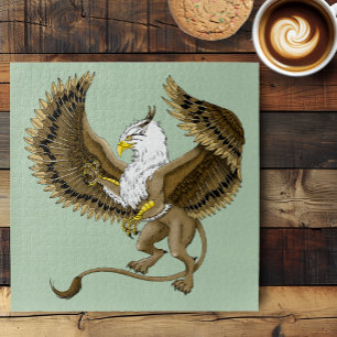Majestätischer brauner Fantasy-Greif mythischer Gr