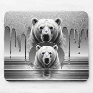 Majestätischer Eisbärkopf Arktische Tierwelt 🐻❄️ Mousepad