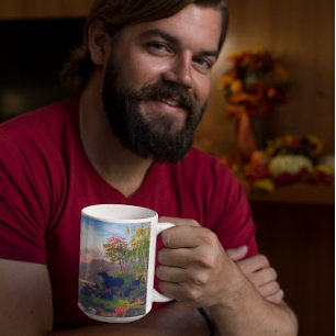 Majestätischer Elch in einem schwedischen Herbstla Kaffeetasse