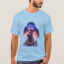 Majestätischer Fantasy-Drache auf einem Berg thron