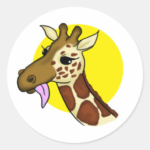 Majestätischer Giraffen-Aufkleber Runder Aufkleber