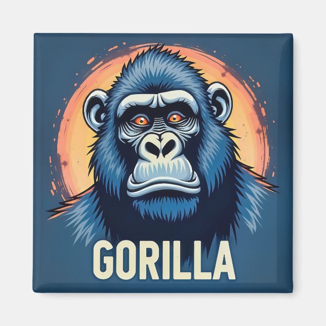 Majestätischer Gorilla Magnet (Vorne)