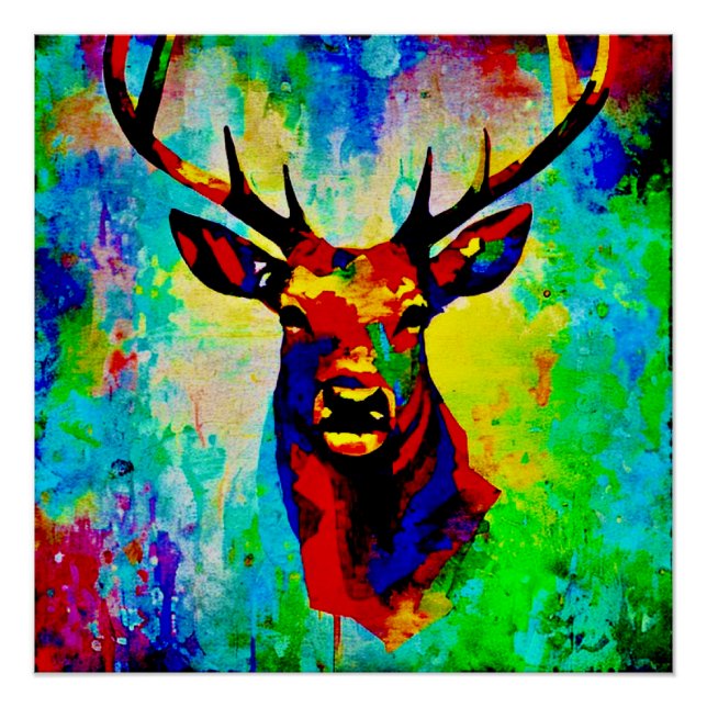 Majestätischer Hirsch - Proud Stag Poster (Vorderseite)