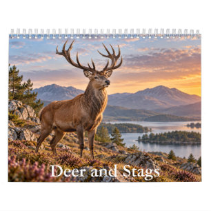 Majestätischer Hirsch & Rothirsch-Wildkalender Kalender