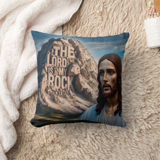 Majestätischer Jesus: Wächter des Berges Kissen (Decke)