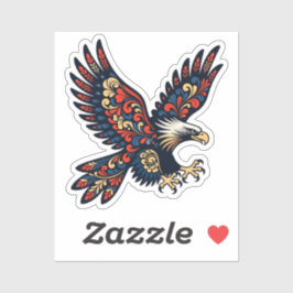 Majestätischer landender Adler - Boho-Stammeskunst Aufkleber