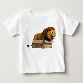 Majestätischer Löwe in kleiner Pappschachtel Lusti Baby T-shirt