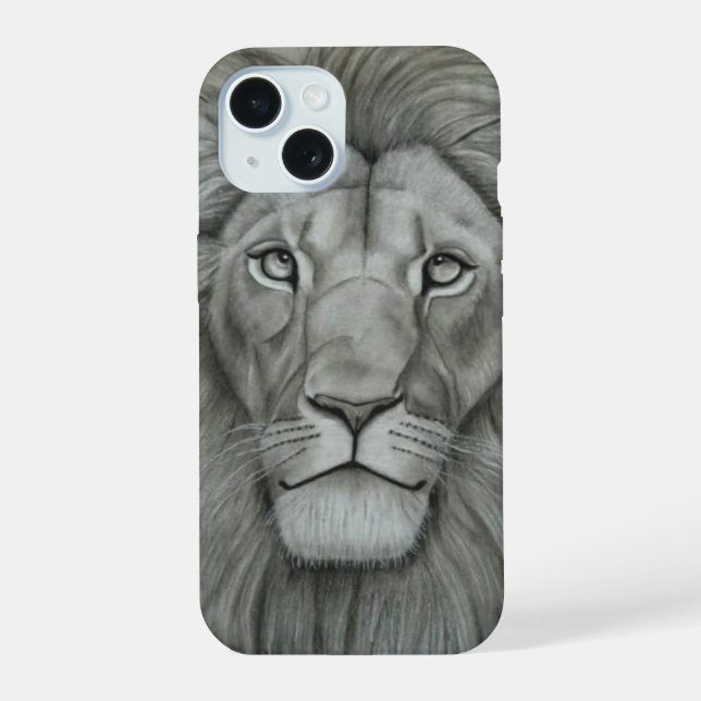 Majestätischer Löwe iPhone 15 Hülle (Rückseite)
